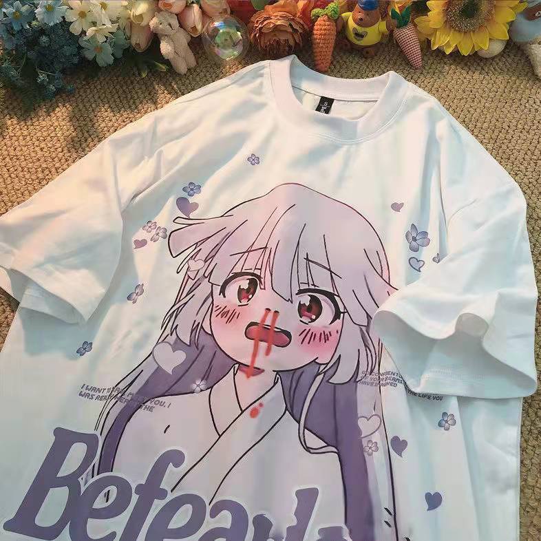 Áo Thun Tay Ngắn In Hình Nhân Vật Anime Thời Trang Mùa Hè Cho Cặp Đôi
