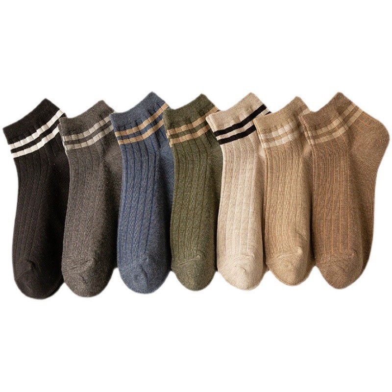 Prowow❤Đôi Vớ Thuyền Thoáng Khí Thấm Hút Mồ Hôi Màu Sắc Thời Trang Cho Nam