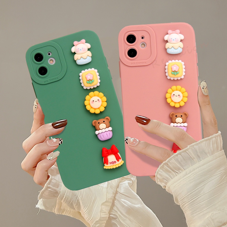 Ốp Điện Thoại Silicone Mềm Hình Thỏ 3D Cho iPhone 11 12 13 14 Pro MAX + Mini X XR XS MAX 6 S 7 8 + SE 2020 11Pro 12pro 13Pro