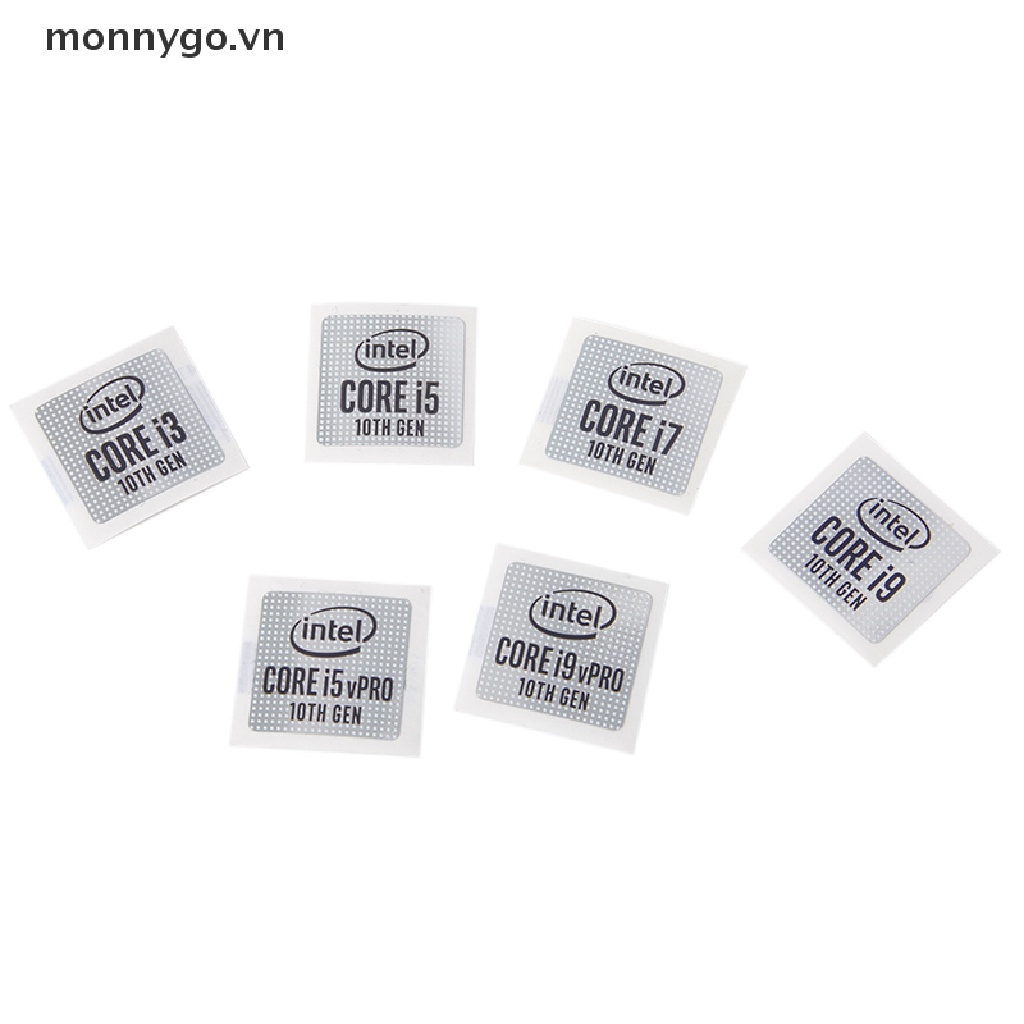 Monnygo Bộ 5 Miếng Dán Trang Trí Laptop Máy Tính Bàn Làm Việc Thế Hệ Thứ 11 DIY Lntel Core I9 I7 I5