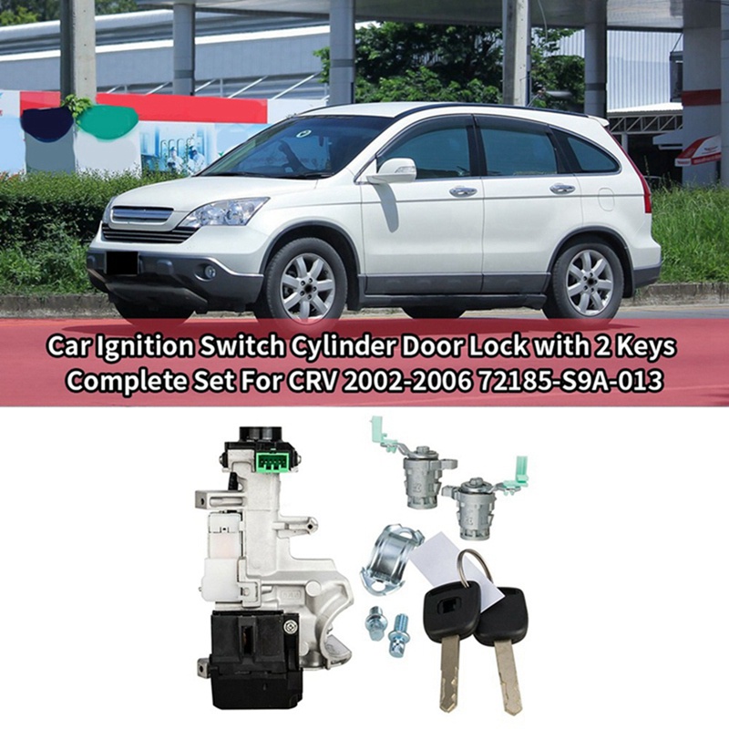 Bộ Công Tắc Xe Hơi Kèm 2 Chìa Khóa Cho Honda CRV 2002-2006 72185-S9A-013