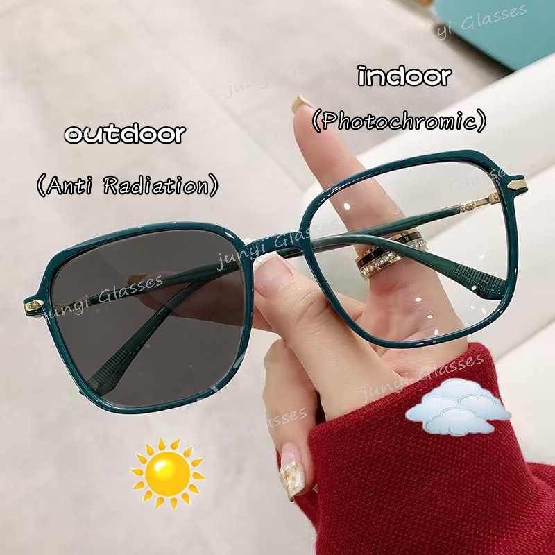 Kính Chống Tia Bức Xạ Mặt Trời Tròng Vuông Phong Cách Cổ Điển Thời Trang Cho Nam Và Nữ