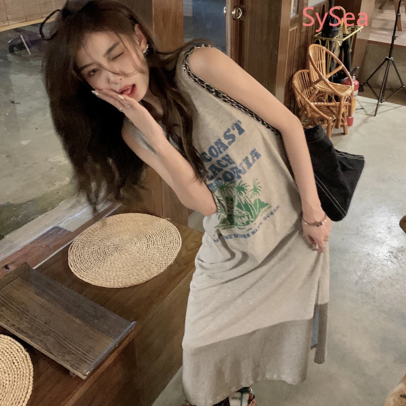 Đầm Không Tay Dáng Rộng Thời Trang Hàn Quốc Dành Cho Nữ