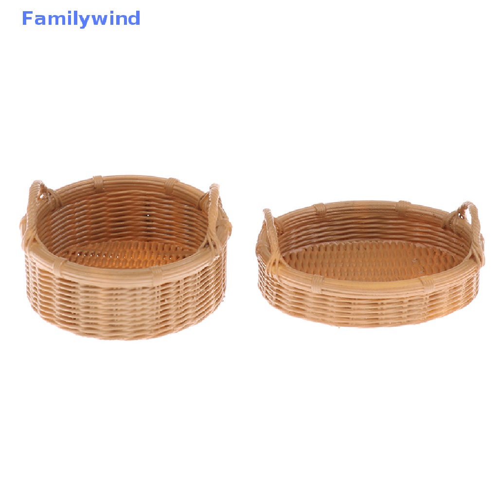 Giỏ Đựng Trái Cây / Bánh Mì Bằng Nhựa Resin Tỉ Lệ 1: 12 Trang Trí Nhà Búp Bê