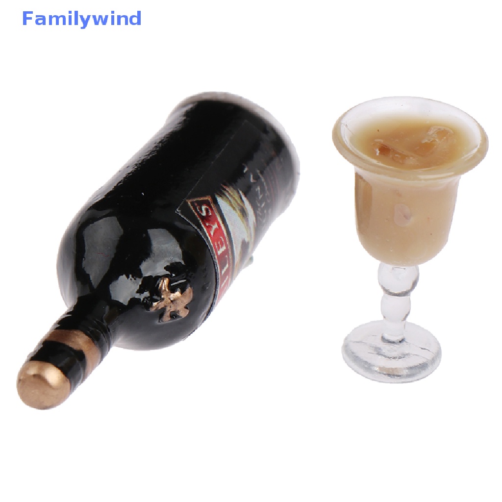 Bộ Bình Và Tách Uống Rượu Mini Tỉ Lệ 1 / 12 Dùng Trang Trí Nhà Búp Bê