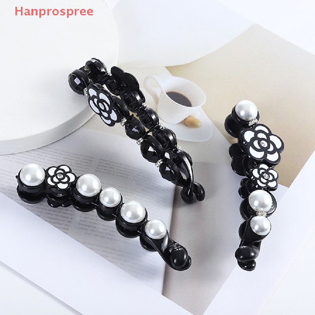 1 Kẹp Tóc Đính Hoa Trà Và Ngọc Trai Giả Thanh Lịch Cho Nữ