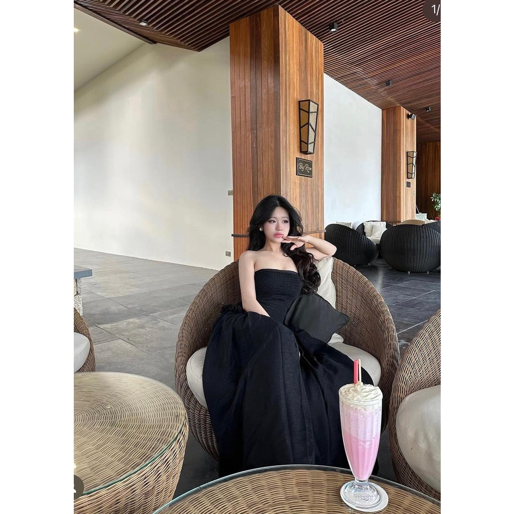 Váy ống nhúng mok.ing Lou.is