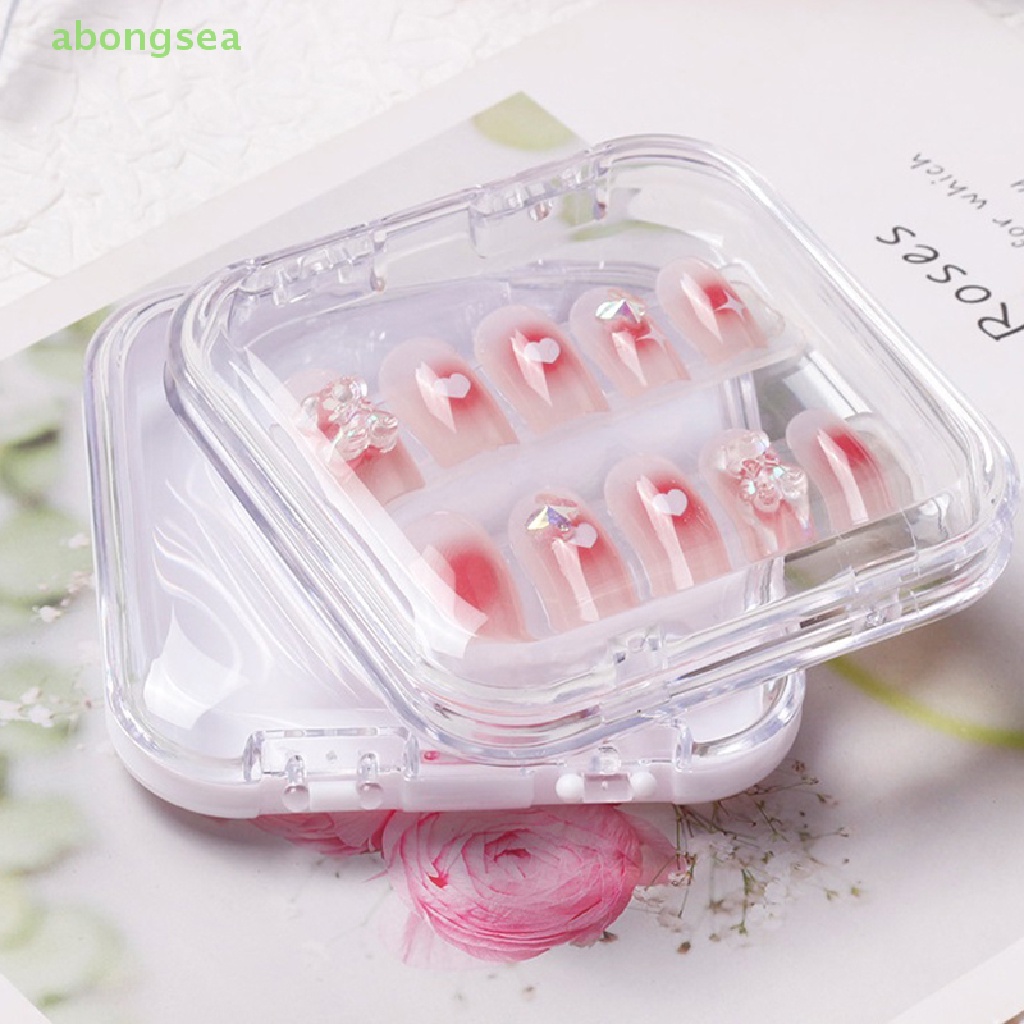 Hộp Đựng Trang Sức / Móng Tay Giả Bằng Acrylic Dạng Nhấn Tiện Dụng DIY
