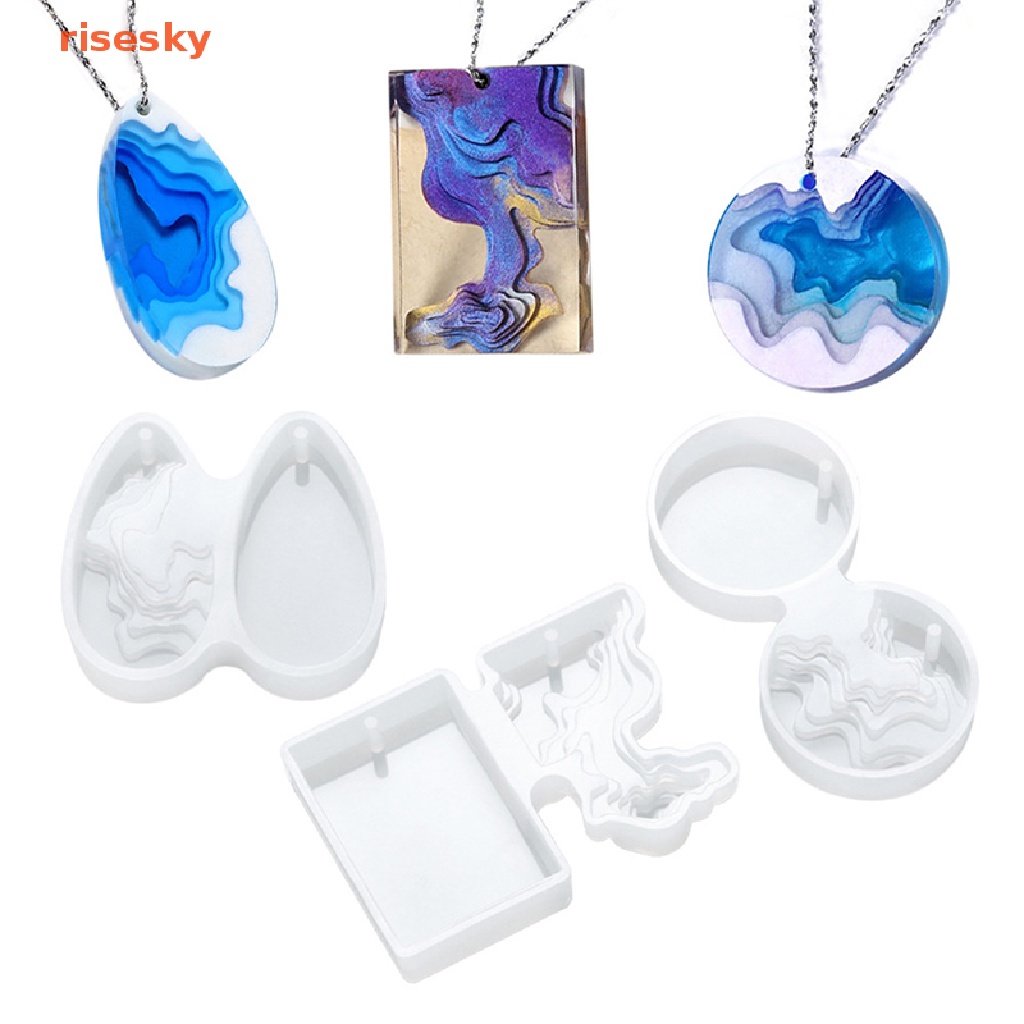 Khuôn Silicone Làm Mặt Dây Chuyền DIY Hình Ngọn Núi Đảo