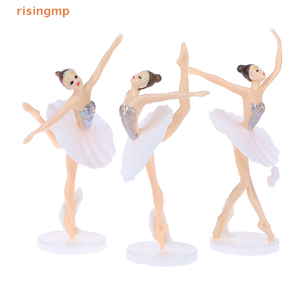 Bộ 3 Mô Hình Búp Bê Múa Ba Lê Dùng Trang Trí Bánh Kem
