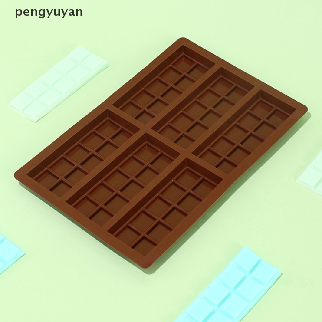 Khuôn Silicone Làm Bánh Waffle / Chocolate 6 Ngăn Hình Chữ Nhật Nhỏ