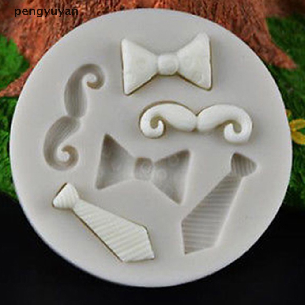 Khuôn Silicone Tạo Hình Râu Nơ Trang Trí Bánh [Mới] [Mới] [Mới]