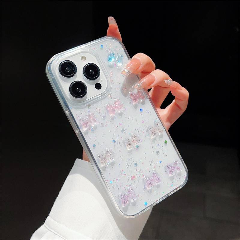 Ốp Điện Thoại Dẻo Màu Kẹo Ngọt 3D Sang Trọng Cho iPhone 14 13 12 11 Pro MAX Plus X XS MAX XR 7 8 Plus SE 2022 2020 14Plus 13Mini 12Mini