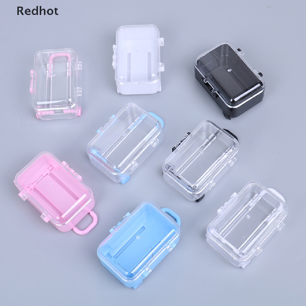 &lt; Redhot &gt; Hộp Hành Lý Lăn Bằng Nhựa Dễ Thương Phụ Kiện Nhà Búp Bê