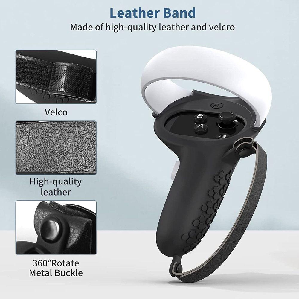Vỏ Bọc Tay Cầm Điều Khiển VR Có Dây Đeo Khớp Ngón Tay Bảo Vệ Cho Oculus Quest 2