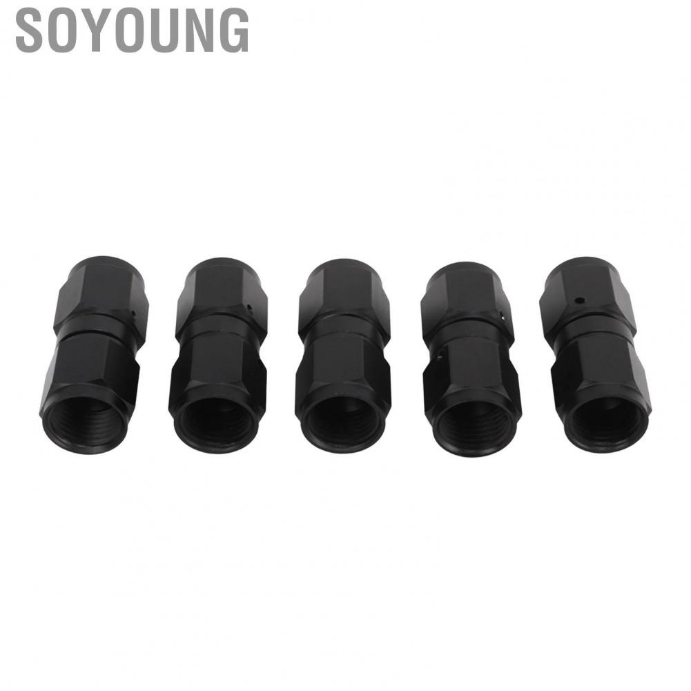 Soyoung Fuel Fitting Adapter  High Strength 5PCS Anti Rust Straight Swivel Coupler Stable Performance for Line