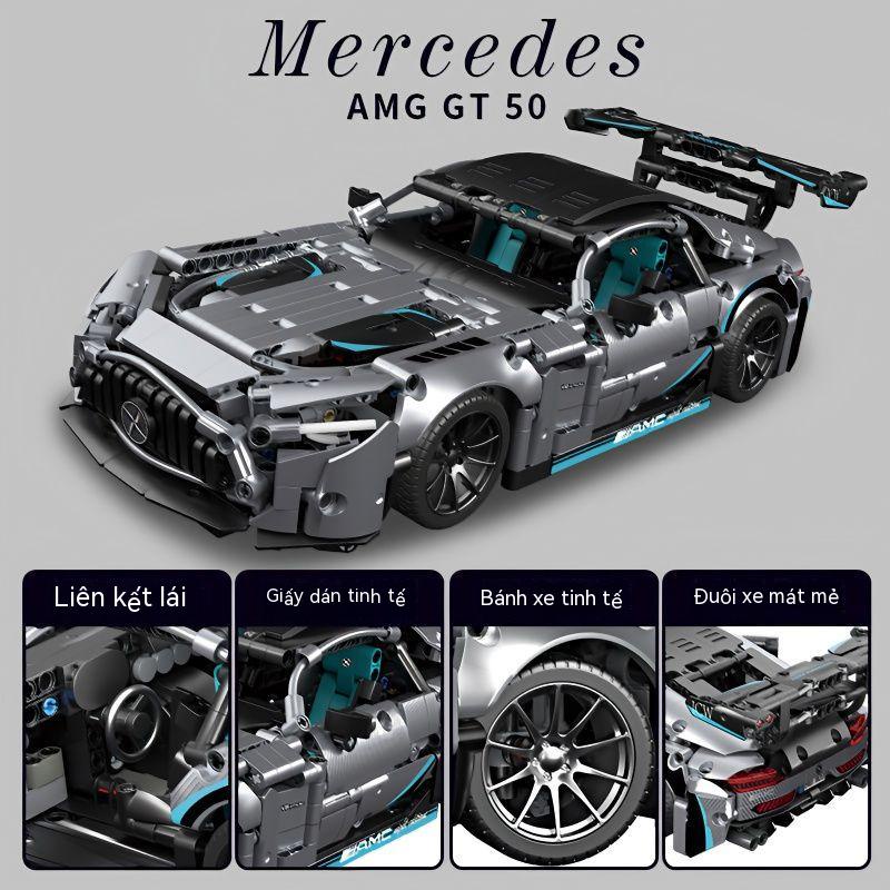 Urchin Toys**Tương thích với Lego Benz AMG Green Magic GT50 Porsche 911 xe thể thao lắp ráp đồ chơi khối xây dựng ô tô