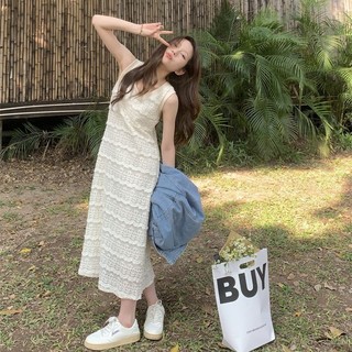 Đầm maxi Dáng Rộng Phối Ren Thời Trang Mùa Hè Xinh Xắn Cho Nữ