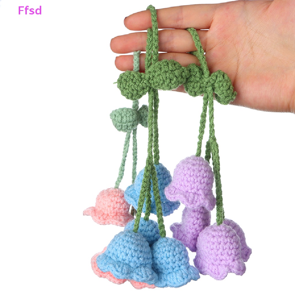 {Ffsd} Móc Khóa Dệt Kim Thủ Công Hình Hoa Lá Cho Nữ * Bán Chạy