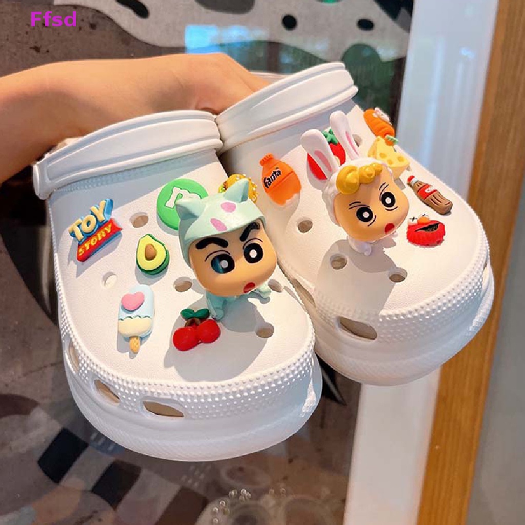 {Ffsd} Phụ Kiện Trang Trí Giày Hoạt Hình Vui Nhộn Bằng PVC Cài Khóa Diy Croc Ch Kid Quà Tặng Bán Chạy *