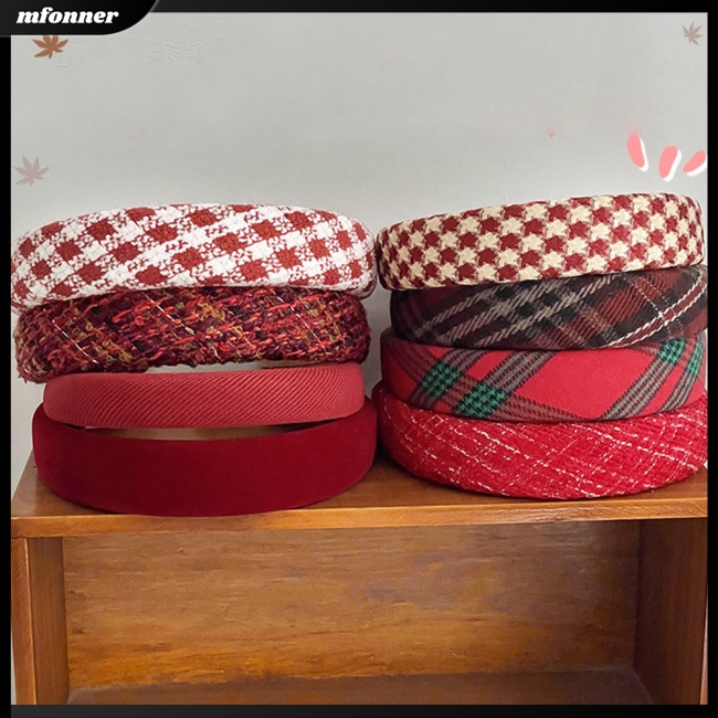 Băng Đô Cài Tóc Viền Lông Nhung Đơn Giản Phong Cách Retro Pháp Cho Nữ