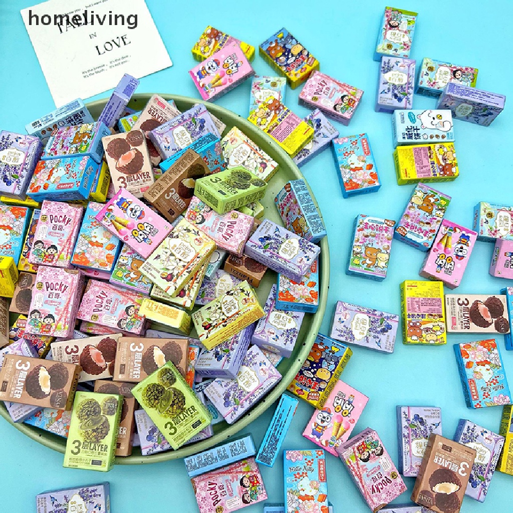 Set 10 Hộp Kem / Thức Ăn Đồ Chơi Búp Bê Cỡ 1 / 12