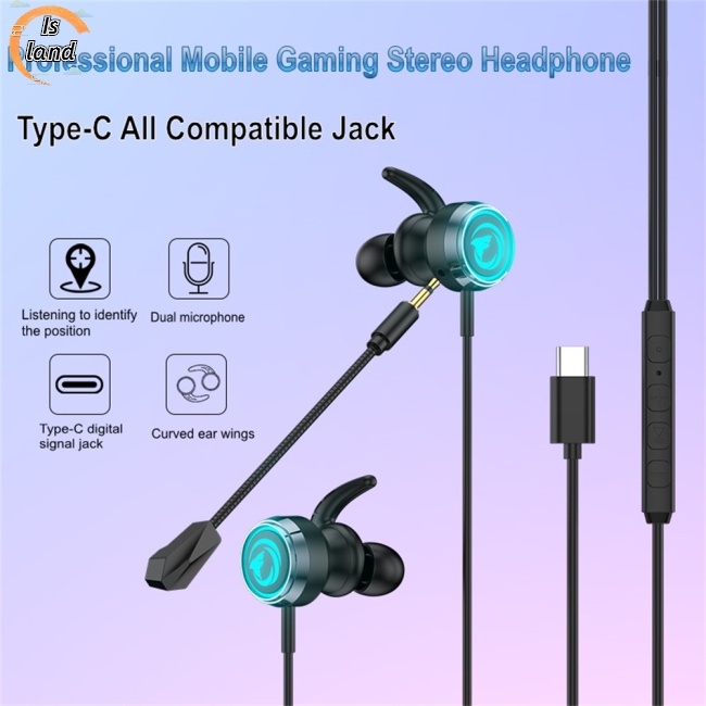 Tai Nghe Nhét Tai Có Micro Và Đèn Rgb Dùng Chơi Game