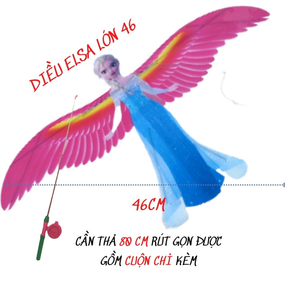 Diều Elsa Có Tay Cầm - Diều Phụng, Diều Siêu Nhân, Diều Đại Bàng Vui Chơi Thỏa Thích Ngoài Trời