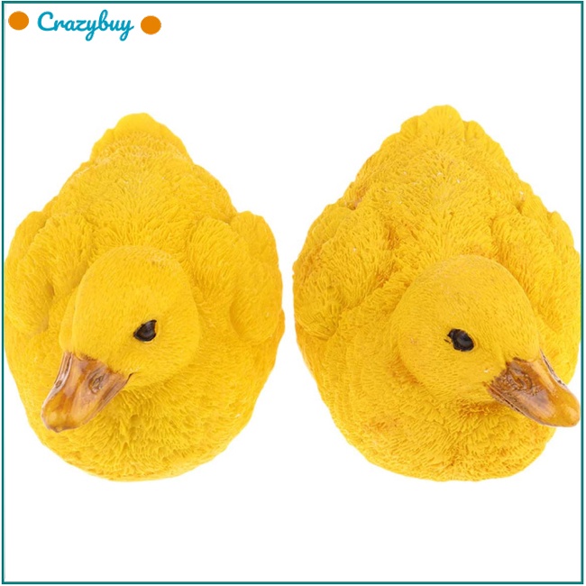 Cr 1 Cặp Mô Hình Chú Vịt Bằng Nhựa Resin Thủ Công Tinh Tế Trang Trí Sân Vườn Ngoài Trời