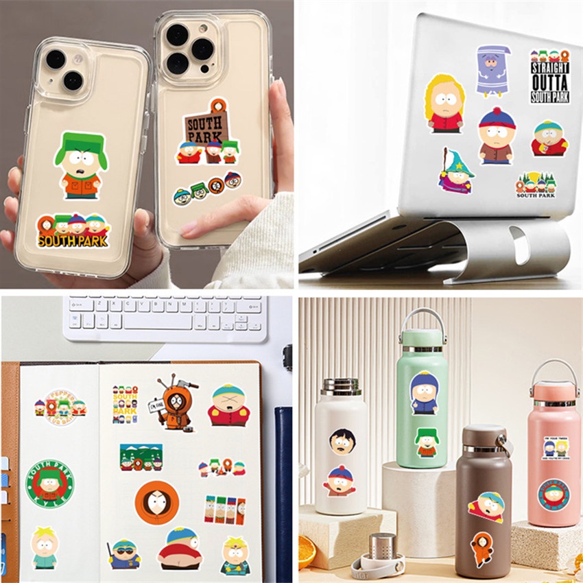 50 Cái / Bộ ❉ Set 05 Miếng Dán Trang Trí Dòng South Park Series 05 ❉ Sticker Dán Tường Chống Thấm Nước Họa Tiết Doodle Hợp Thời Trang