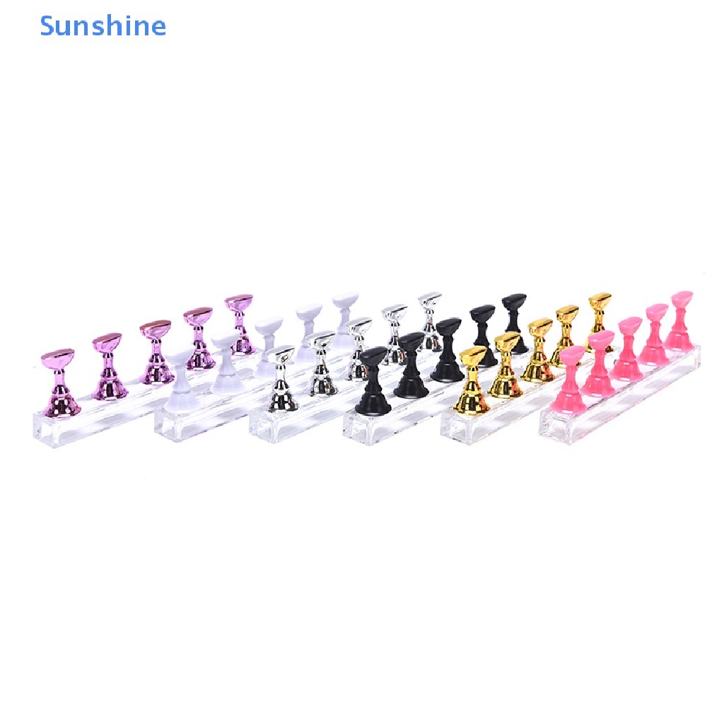 1 Bộ Giá Đỡ Trưng Bày Móng Tay Bằng Acrylic Pha Lê