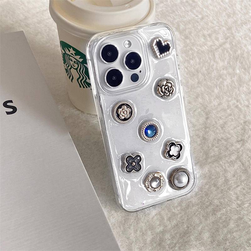 Ốp Điện Thoại Mềm Trong Suốt Hình Hoa 3D Cho iPhone 14 13 12 11 Pro MAX Plus X XS MAX XR 7 8 Plus SE 2022 2020