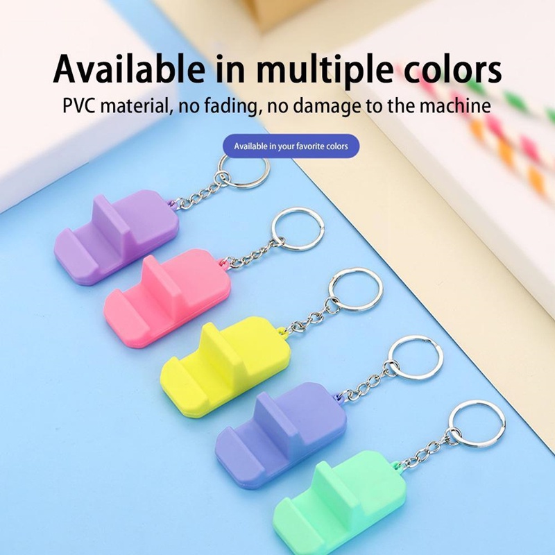 Giá Đỡ Điện Thoại Mini Bằng PVC Màu Trơn Chất Lượng Cao