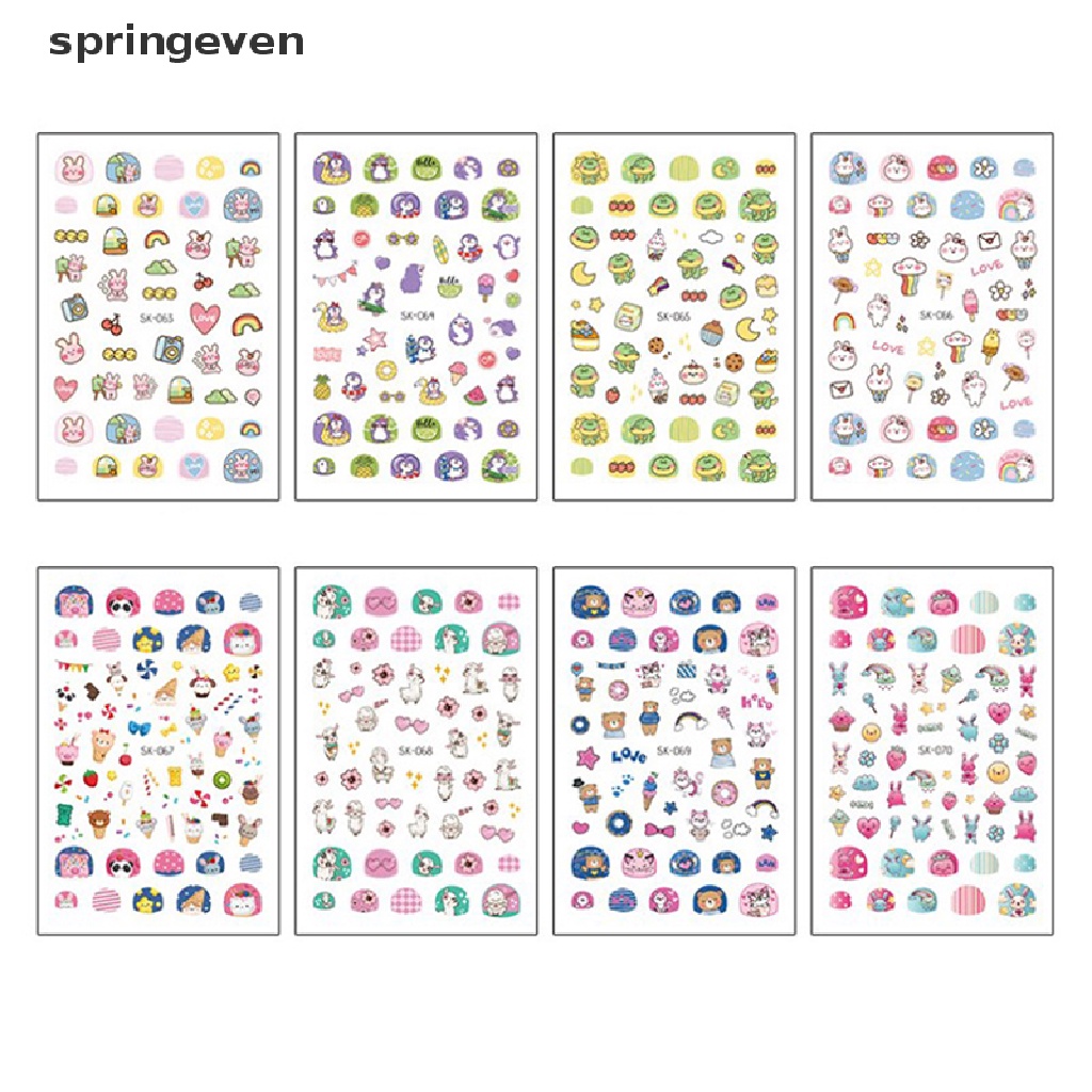 Miếng Dán Trang Trí Móng Tay 3D Hình Động Vật Hoạt Hình Đáng Yêu Dành Cho Trẻ Em