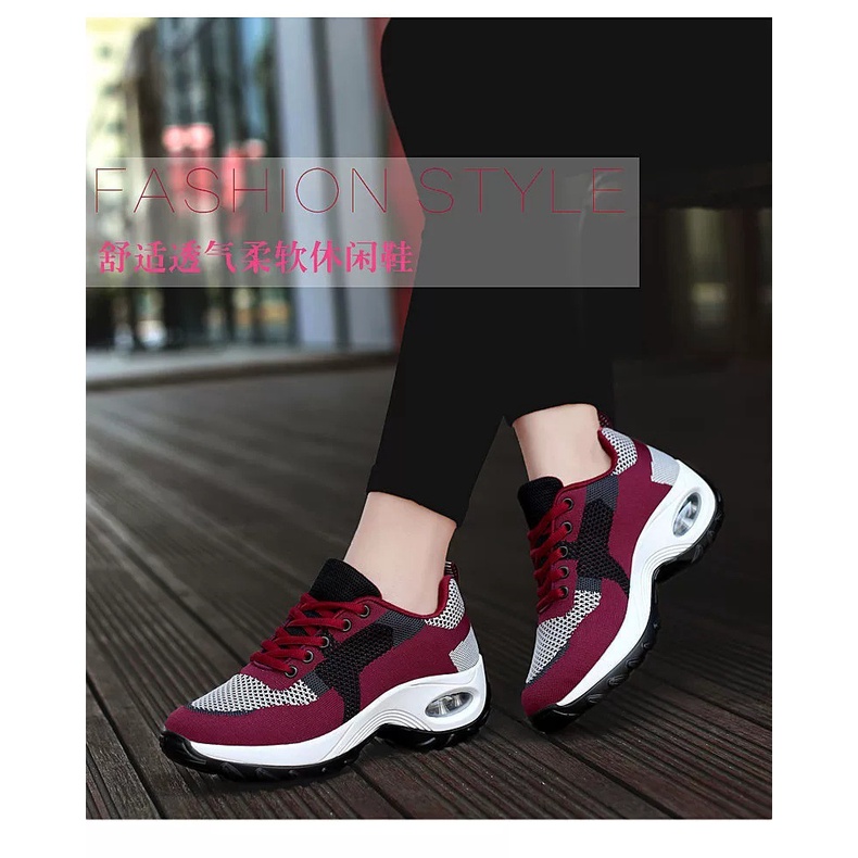 Giày Thể Thao Đế Mềm Siêu Nhẹ Phối Lưới Thoáng Khí Thời Trang Xuân Thu Cho Nữ