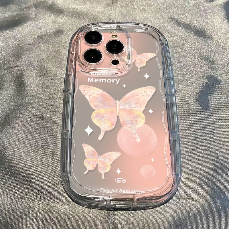 ✅Ốp Điện Thoại Mềm Trong Suốt Chống Sốc In Hình Bướm Màu Gradient Cho Iphone xr13 / Soft / 7promax8p / iPhone14 12xs11