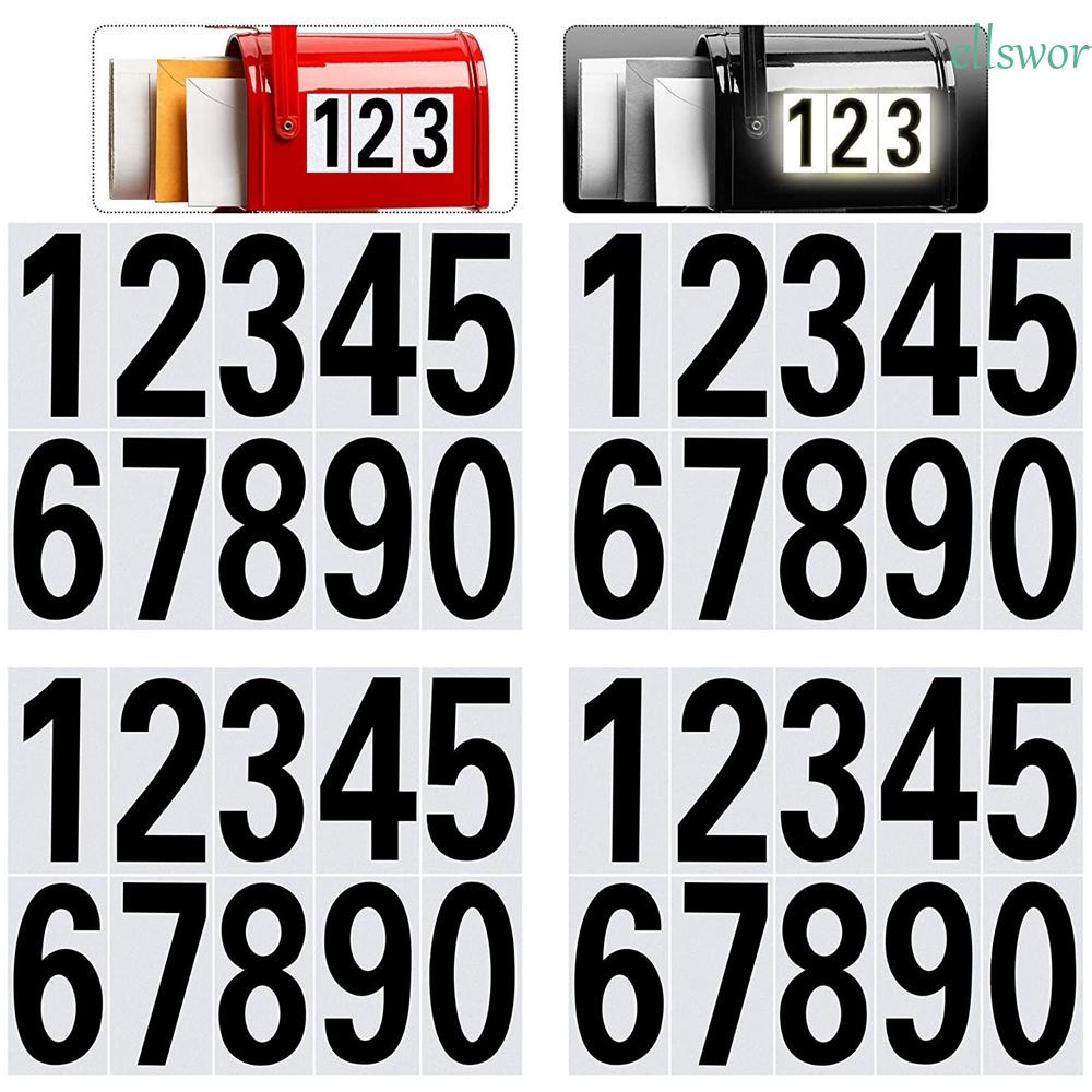 Miếng Dán Số 0-9 Tự Dính Chống Thấm Nước Chống Phai Màu Phản Quang Trang Trí