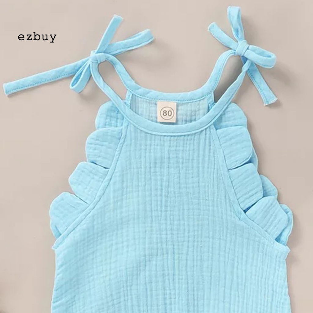 Bộ Áo Liền Quần Màu Trơn Không Tay Tùy Chỉnh Thời Trang Cho Bé Trai Và Gái