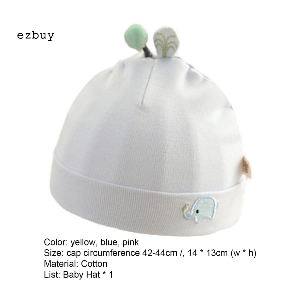 Mũ Beanie Cotton Thoải Mái Thêu Họa Tiết Dùng Làm Đạo Cụ Chụp Ảnh Cho Bé