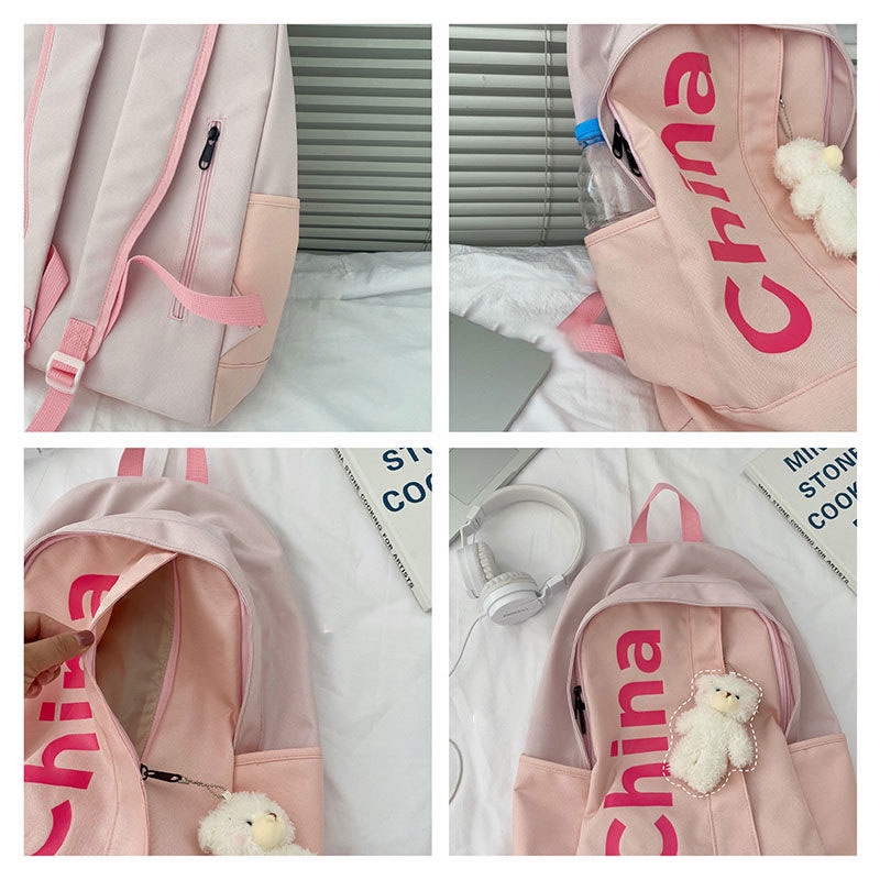 MISCHA Ba Lô nylon Siêu Nhẹ Sức Chứa Lớn Thời Trang Phong Cách Hàn Quốc Cho Nam Và Nữ