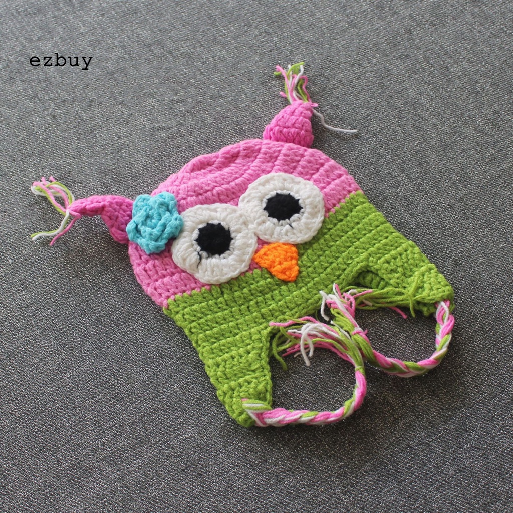 Mũ Len Hình Gà Con Dễ Thương Dùng Làm Đạo Cụ Chụp Ảnh Cho Bé Sơ Sinh