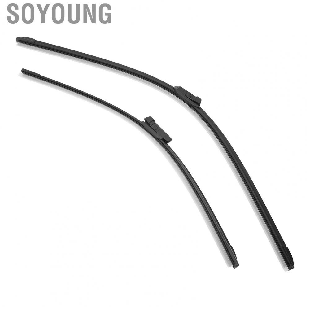 Soyoung Windscreen Wiper Blades  Waterproof Windshield Safely Driving Black Duarable for Car