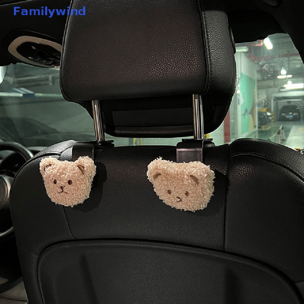 > Móc Treo Đồ Hình Gấu Bông Bằng Nhựa Dễ Thương Trang Trí Ghế Sau Xe Hơi