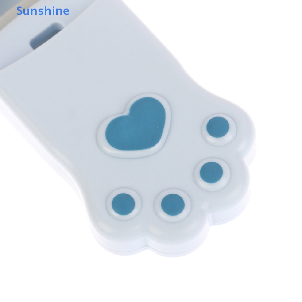 1 Bộ Dụng Cụ Uốn Cong Lông Mi Mini Bằng Nhựa Hình Chân Mèo Dễ Thương