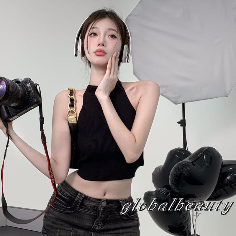 Áo Croptop Sát Nách Hở Lưng Màu Sắc Thời Trang Mùa Hè Cho Nữ