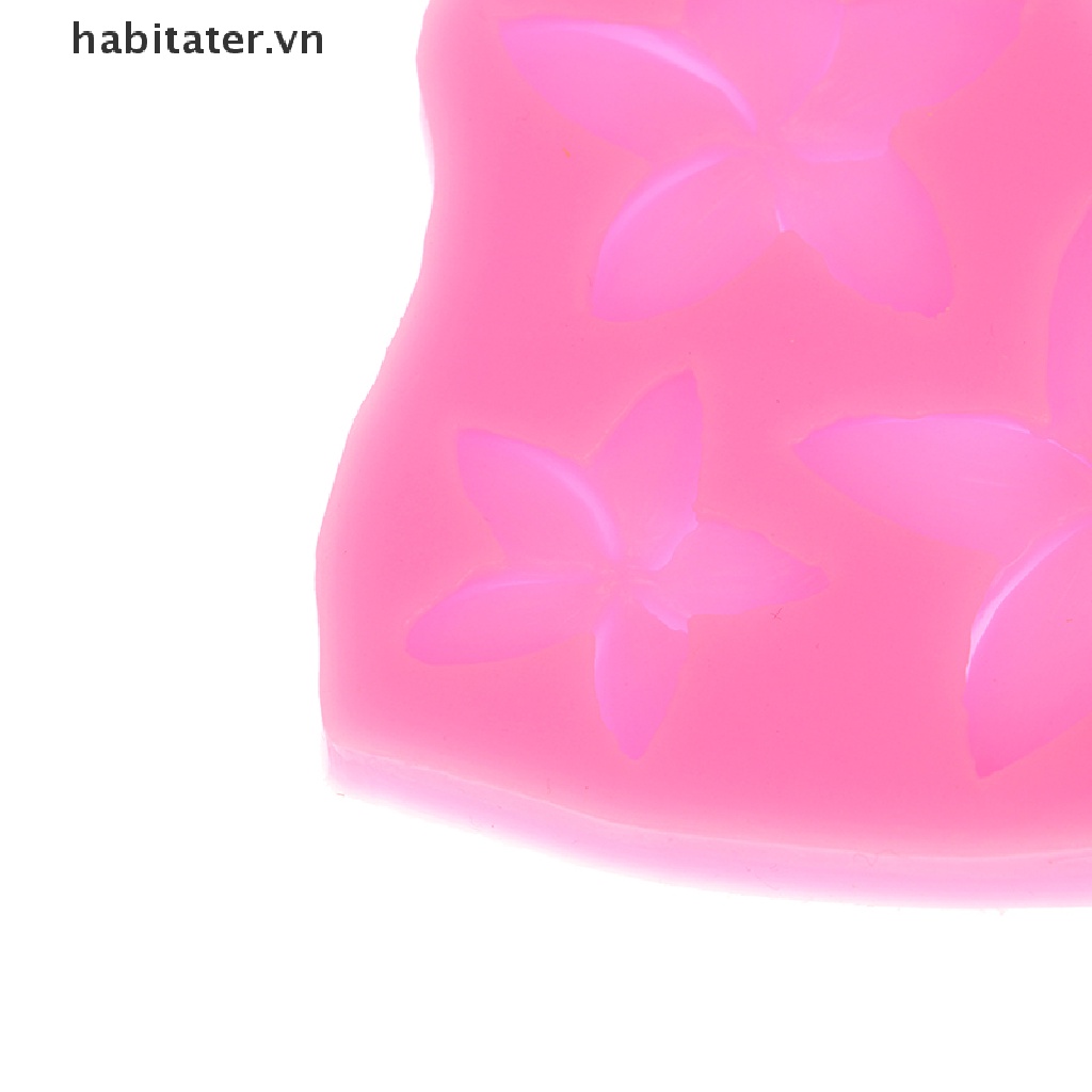 TATER 1Pc Plumeria Flower Silicone Mold DIY Sugarcraft Fondant Cake Decorag Tools VN