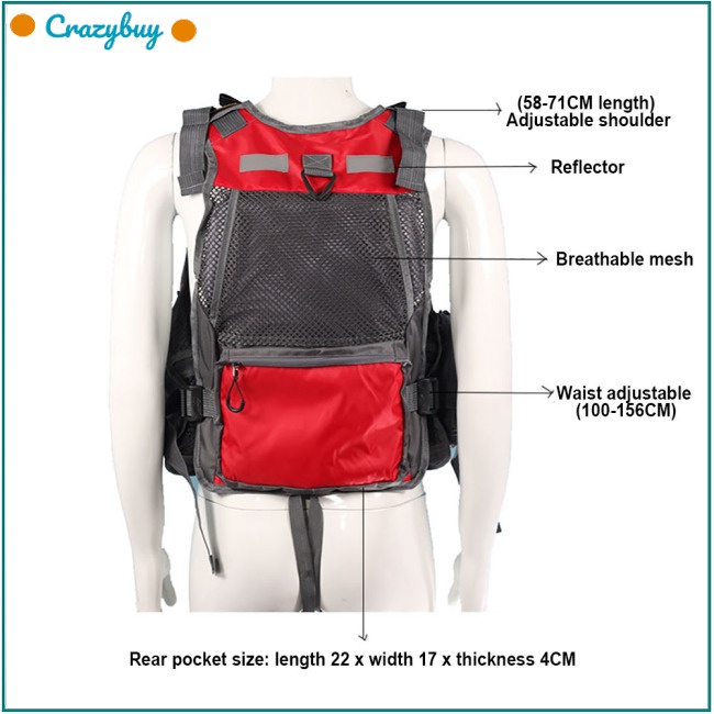 Cr Áo Khoác Câu Cá Không Tay Bằng Vải Oxford Nhiều Túi Thoáng Khí Dành Cho Nam