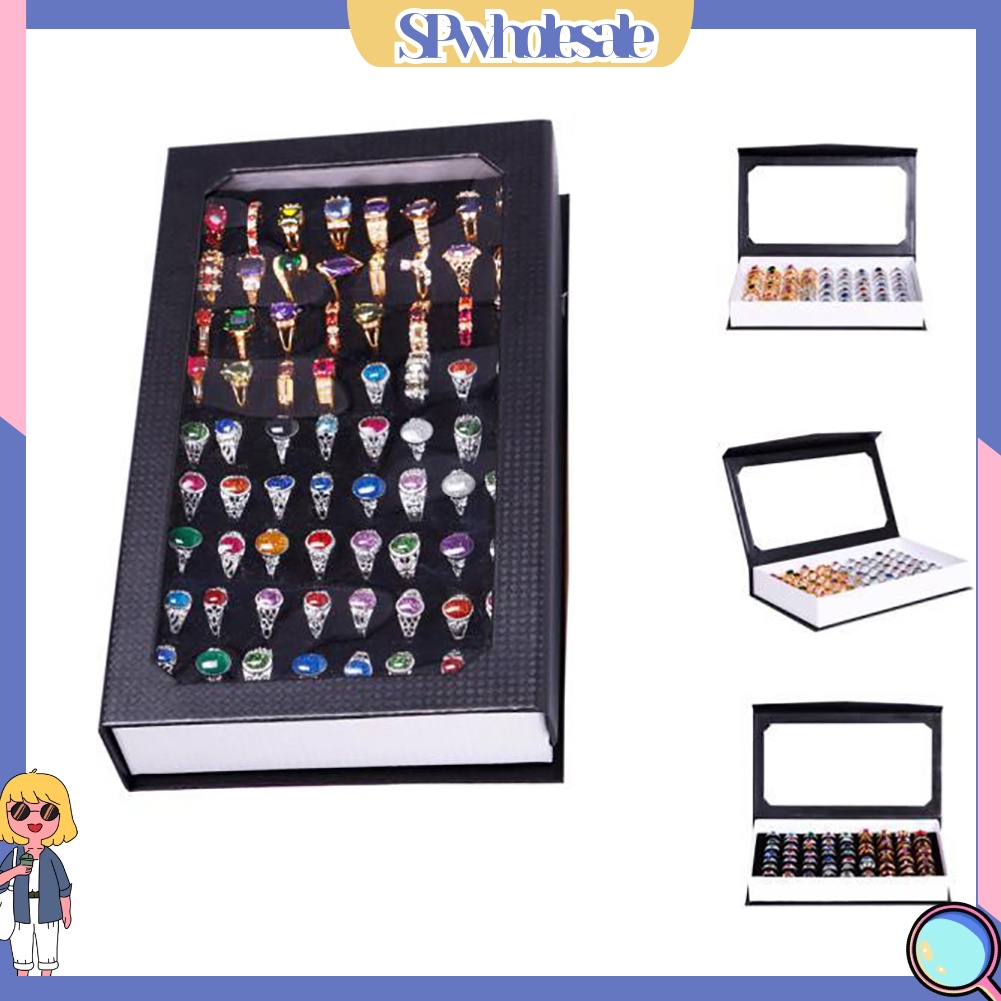 <SPwholesale> Hộp Đựng Trang Sức 72 Lỗ Hình Chữ Nhật Thời Trang