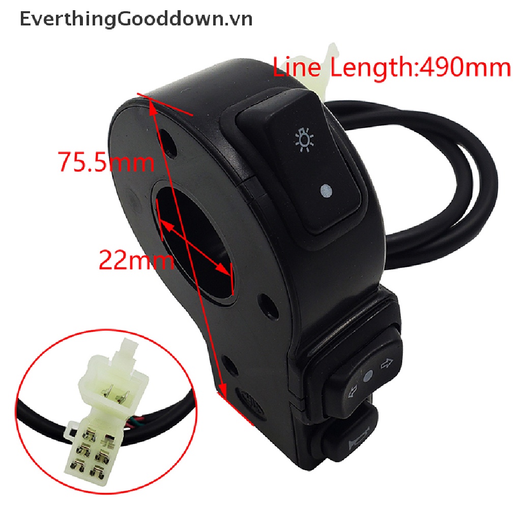 Công Tắc Còi 22mm 3 Trong 1 Cho Xe Máy / Xe Đạp Điện