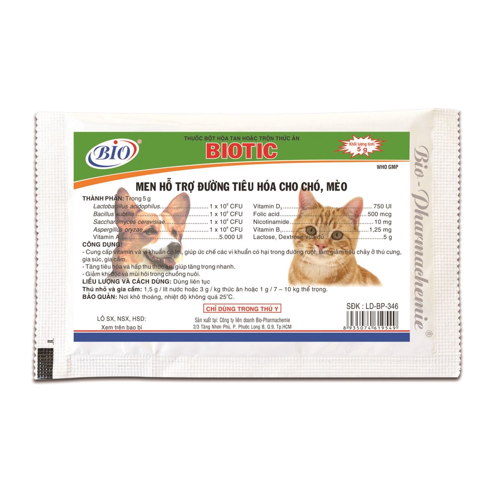 Men tiêu hoá Biotic cho thú cưng
